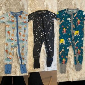 Set of 3 Little Sleepies Zippys - 0-3 months